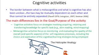 Difference between Metacognitive amp Cognitive Strategies [upl. by Bolger]