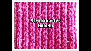 EINFACHES Strickmuster häkeln [upl. by Larner]