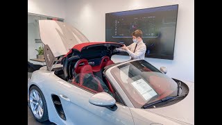 Porsche 718 Spyder Convertible Top Operation Tutorial open  close [upl. by Jamal]