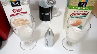 Oat Milk vs Almond Milk part 2 Frothing Test [upl. by Hilar]