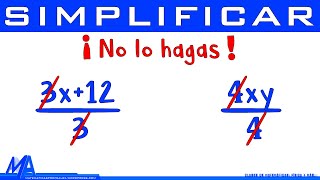 Simplificación ¡Mucho cuidado [upl. by Stahl]