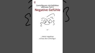 Zeichnen lernen  Comicfiguren zeichnen  Teil 2 Negative Gefühle shorts zeichenkurs [upl. by Aliuqahs]