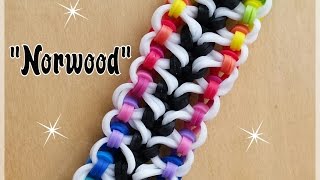 quotNorwoodquot Rainbow Loom BraceletHow To Tutorial [upl. by Godspeed]