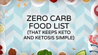 Zero Carb Food List that Keeps Keto and Ketosis Simple [upl. by Anerbas]