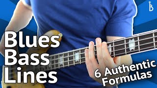 Blues Bass Lines 6 Authentic Formulas That Work Every Time [upl. by Anifad806]