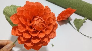 Como hacer flores de papel Dalia Super faciles y rapidas  DIY Manualidades 70 [upl. by Llednov495]