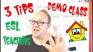 3 Basic Tips for your Demo class  ESL Teaching tips  Teaching English [upl. by Amein994]