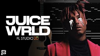 How To Make A Juice Wrld Type Beat In FL Studio 20  Guitar amp Piano Chords Tutorial [upl. by Danika51]