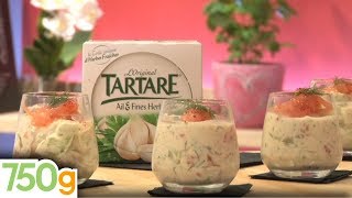 Verrine fraîcheur saumon fumé Tartare et concombre  750g [upl. by Ayekal]