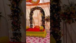 Haldi ceremony decoration ideas  Haldi decoration ideas [upl. by Ilrebmik]