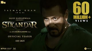 SIKANDAR Official Teaser  Salman Khan  Sajid Nadiadwala  AR Murugadoss  EID 2025 [upl. by Aarika]