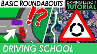 Basic Roundabouts Explained  Driving Tutorial [upl. by Stauffer655]