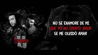 Don Omar amp Chacal  No Se Enamore De Mi Lyric Video [upl. by Asirral]