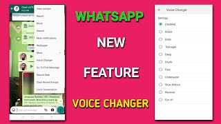 How to Activate whatsapp voice changer [upl. by Noroj]