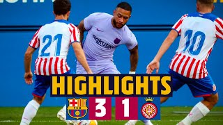 HIGHLIGHTS  Barça 31 Girona MEMPHIS DEBUT FOR BARÇA 🦁 [upl. by Dyson]