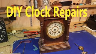 How to fix an antique mantel clock Service amp lubricating an overwound movement DIY Ansonia repairs [upl. by Nerol]