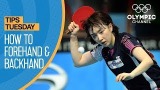 How To Forehand Drive amp Backhand Chop in Table Tennis  Olympians Tips [upl. by Ikram]