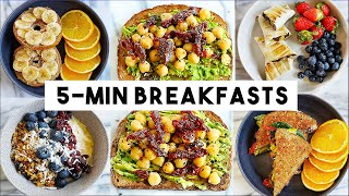 EASY 5MINUTE BREAKFAST IDEAS vegan [upl. by Arvy700]