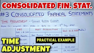 3 Consolidated Financial Statements  Time Adjustment  CA INTER  By Saheb Academy [upl. by Bugbee624]