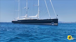 Luxury Mega sailing yacht SEA EAGLE II threemasted schooner built by Royal Huisman 81m266ft [upl. by Eillak]