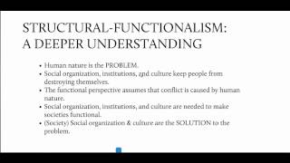 Introducing Structural Functionalism [upl. by Htebezile110]