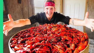 Boiling 10000 Crawfish Epic Louisiana Crawfish Throw Down in Cajun Country [upl. by Esiled]