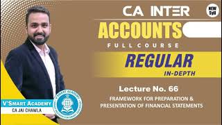 FrameWork for Preparation amp Presentation of Financial Statements  CA INTER  Accounting [upl. by Schroth]