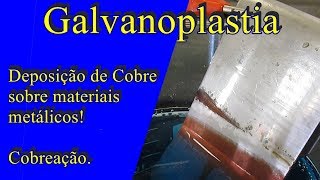 Galvanoplastia com Cobre Cobreação [upl. by Thgirw]