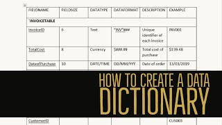 How to create a DATA DICTIONARY Hospital Transport Database [upl. by Riki]