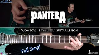 Cowboys From Hell Guitar Lesson Full Song  Pantera [upl. by Eilema975]