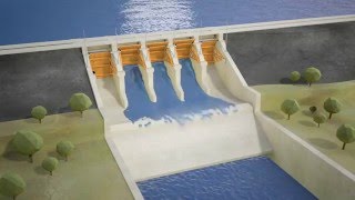 Seqwater explains How gated dams work animation [upl. by Ettereve]