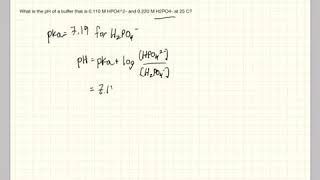 pH phosphate buffer calculation [upl. by Hpesojnhoj]