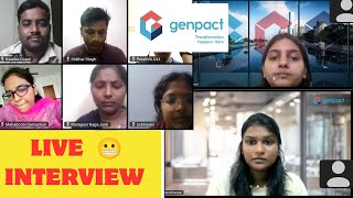 Genpact interview Live interview [upl. by Scever636]