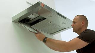 How to install your AEG Rectangular Hood exhaust mode  Wall installation [upl. by Wilbert614]