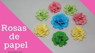 Como hacer rosas de papel [upl. by Oniger410]