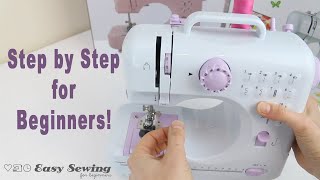 How to Operate a Portable Mini Sewing Machine FHSM 505  NEX Sewing Machine [upl. by Saidel724]