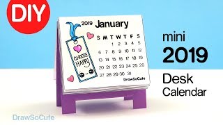 How to Make a 2019 mini Calendar  Easy DIY Paper Craft [upl. by Eziechiele]