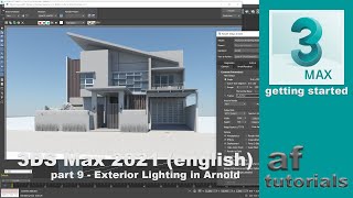 Exterior Lighting in Arnold  Getting Started in 3DS Max part 9 [upl. by Odlabu]