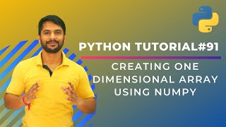 Creating One Dimensional Array Using Numpy  In Hindi [upl. by Earazed228]