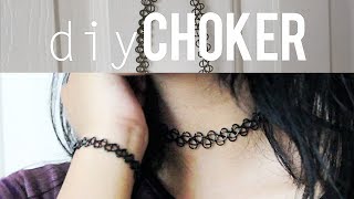 DIY Tattoo Choker [upl. by Ahsitruc]