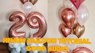 How to do an Helium filled balloon bouquet Better Audio [upl. by Llerrud]