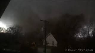 MAN FILMS MONSTER TORNADO HITTING HIS HOUSE Fairdale IL Tornado [upl. by Nnaael]