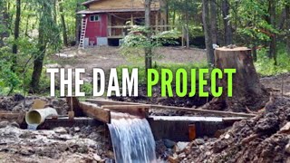 Building A Dam for Hydroelectric Power  Part 1  Off Grid Cabin  EP 22 [upl. by Ab]