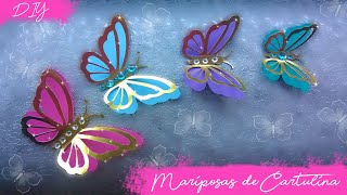 DIY Mariposas de cartulina Kath Reyes [upl. by Anaya]