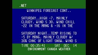 Winnipeg Weather Channel Archive  Dec 13th 2024 Part 2 [upl. by Ennyrb]