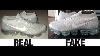 How To Spot Fake Nike Air VaporMax Flyknit Sneakers  Trainers Authentic vs Replica Comparison [upl. by Ynots186]