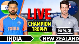 India vs New Zealand Match 12  Live Cricket Match Today  IND vs NZ  Champions Trophy Last 40 Ov [upl. by Anahahs]