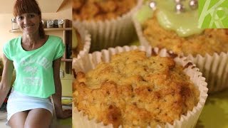 Muffinki bananowe bez glutenu  Dietetyczne przepisy 9 KuchniaRenaty [upl. by Annaej612]