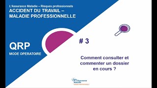 Questionnaire Risques Professionnels  comment consulter et commenter un dossier [upl. by Yrro]