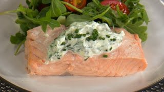 Poached Salmon with Dijon Dill Sauce [upl. by Aehta]